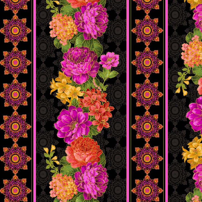 Opulent Floral Reds by Michael Miller