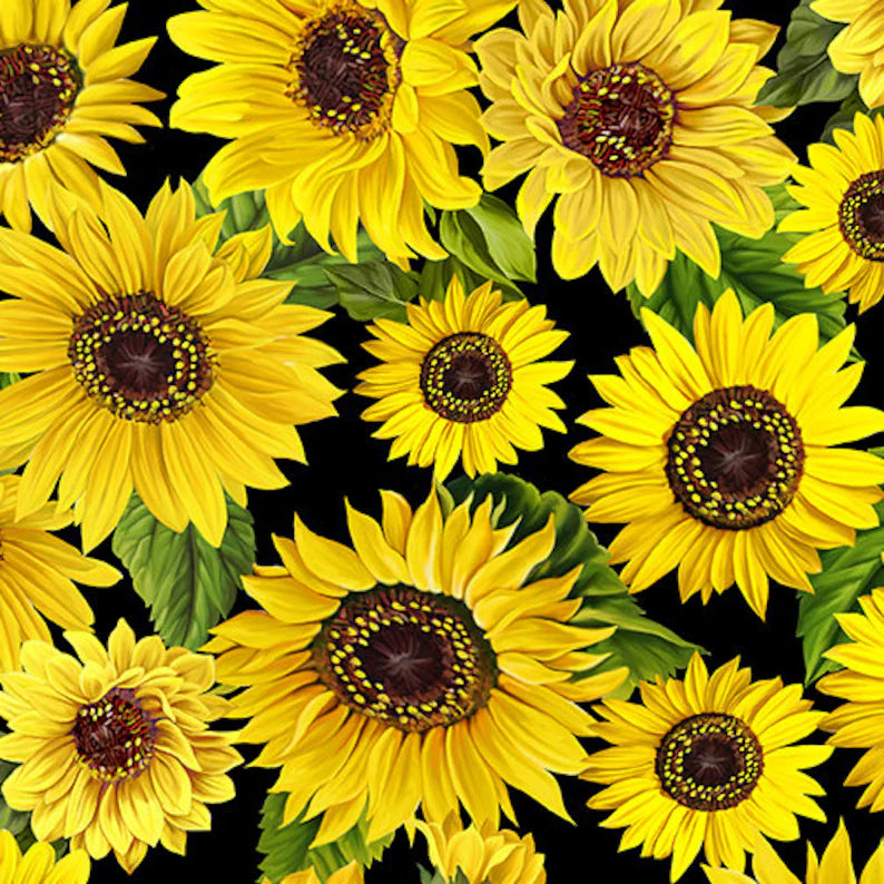 Kanvas Fabric Sunflower Sunrise Fabric