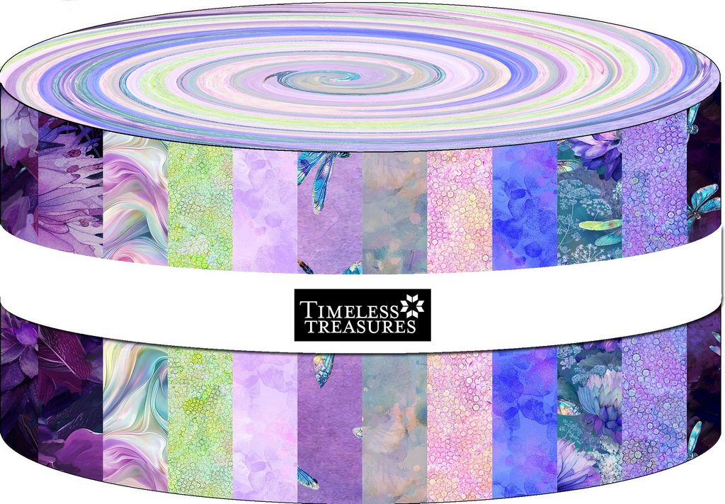 Dragonfly Mist by Timeless Treasures 2.5" Strips