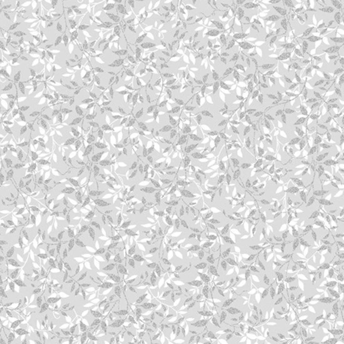 Hoffman Fabrics Sparkle and Fade Metallic Silver Fabric Collection