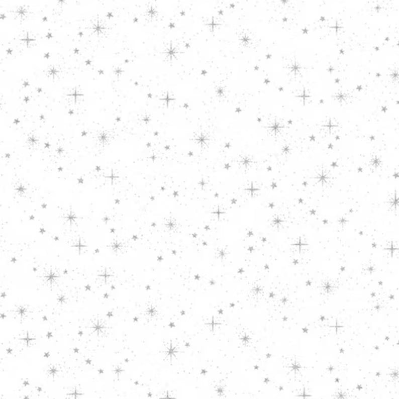 Hoffman Fabrics Sparkle and Fade Metallic Silver Fabric Collection